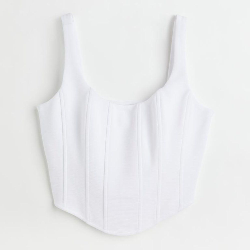 H&M White Corset